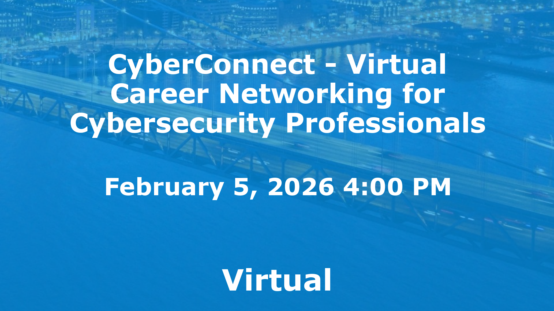 CyberConnect - Virtual Career Networking for Cybersecurity Professionals event image